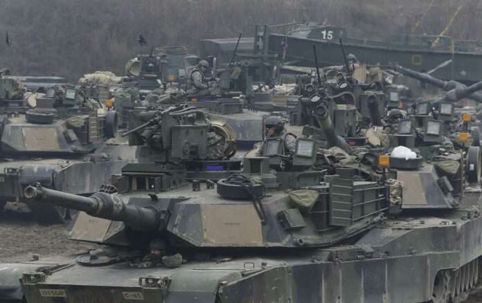 U S M1A2 SEP Abrams battle tanks