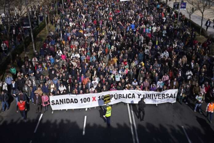 Spain Public Health Protest the feb12 2023