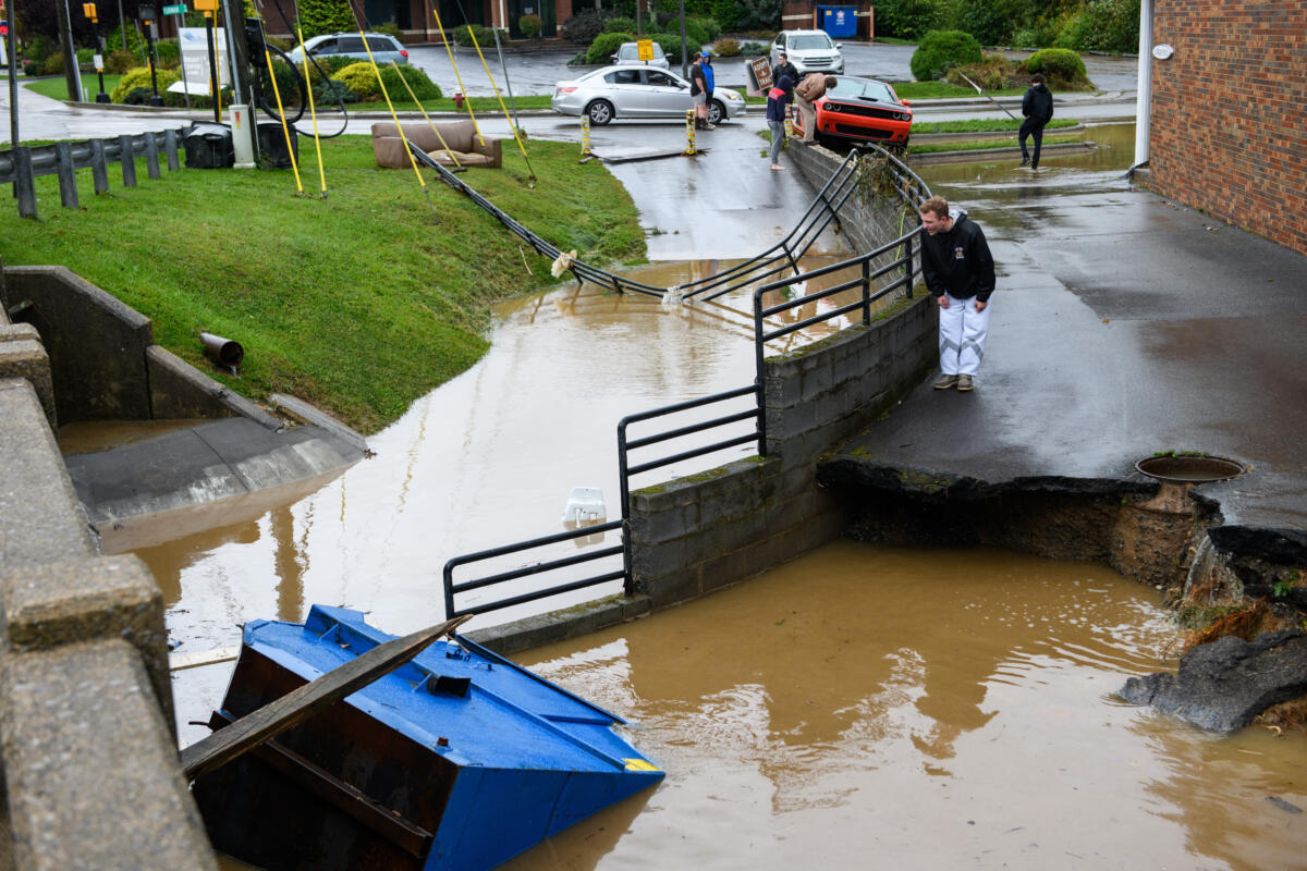 Hurricane Helene Storm System Causes Flooding In North Carolina